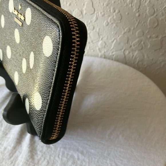 Kate Spade: Spencer Sunshine Dot Zip-around Wallet- 12 card slots-3 slip pockets - Picture 5 of 16